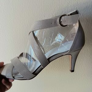 NIB Elegant Beige Strappy Heels